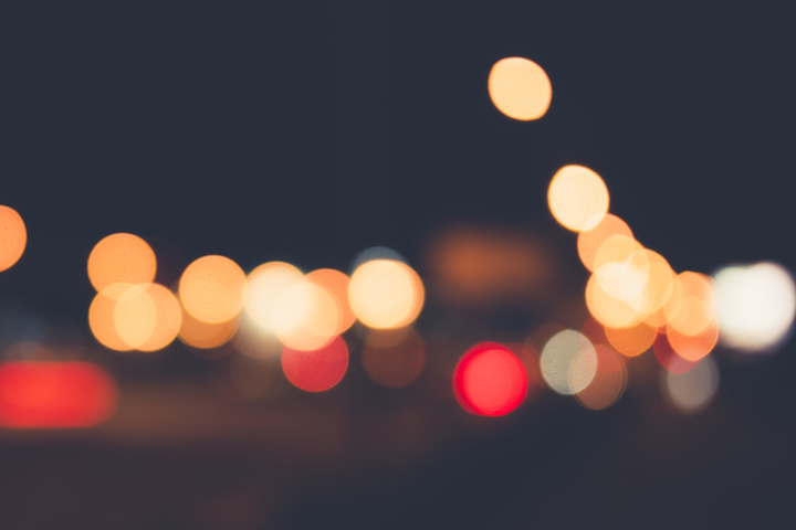 blurred lights at night